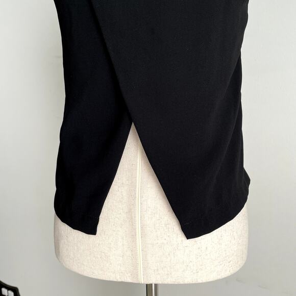 Lulus Party Time Sleeveless Top Size S Black High Neck Crossover Open Tulip Back - Picture 14 of 14